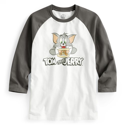 Tom & Jerry拉克蘭七分袖印花T恤-01-男