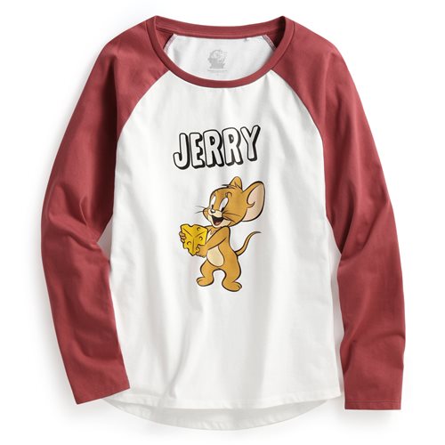 Tom & Jerry拉克蘭長袖印花T恤-02-女