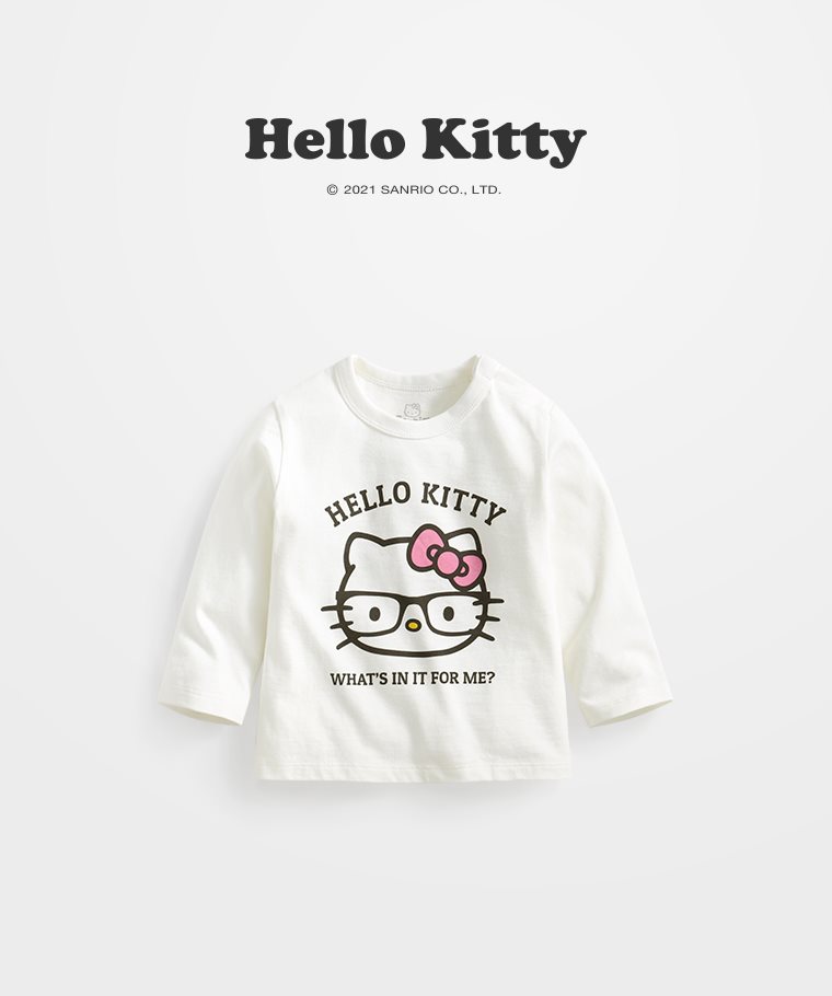 Hello Kitty長袖印花T恤-01-Baby