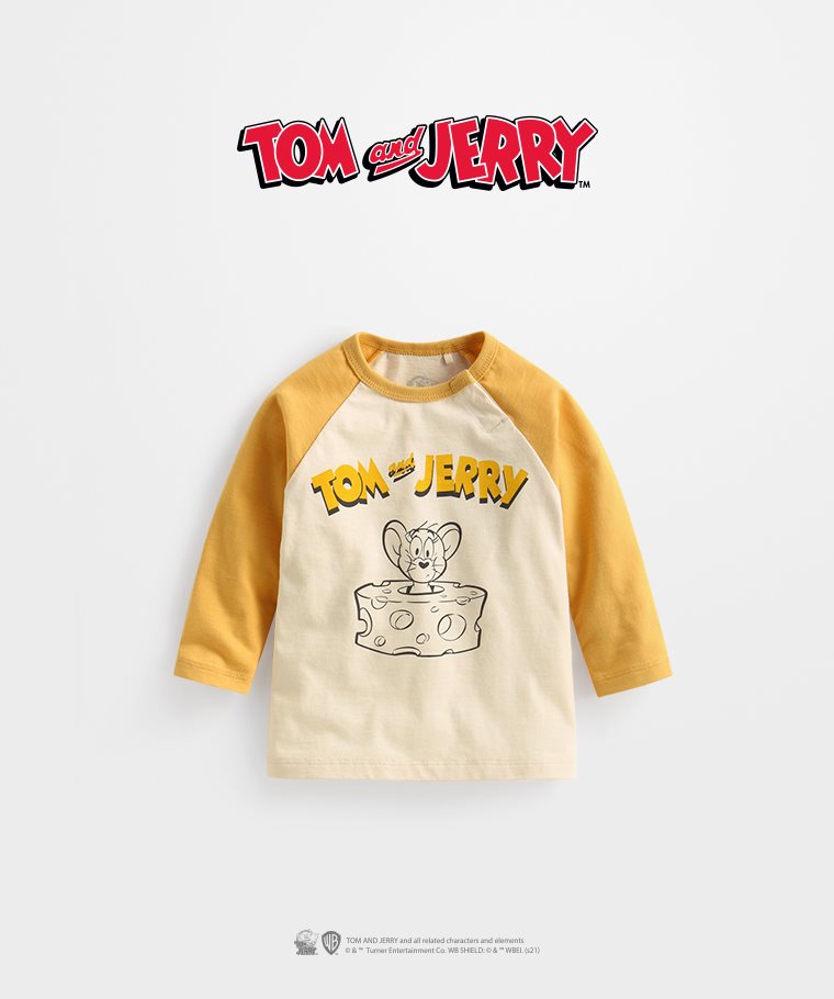 Tom & Jerry拉克蘭長袖印花T恤-04-Baby