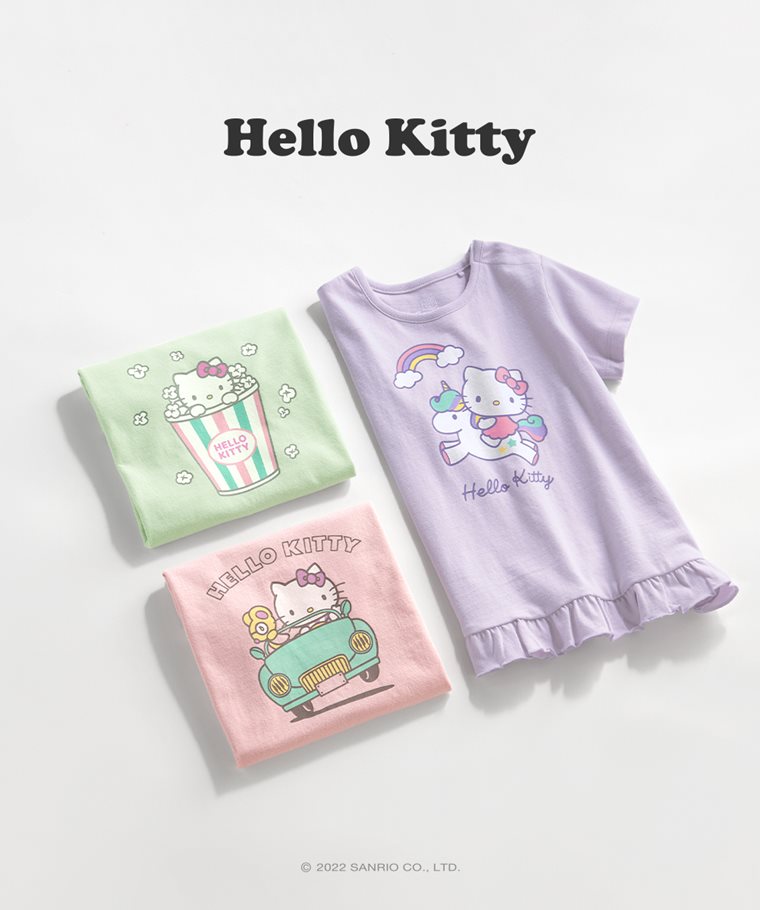 Hello Kitty荷葉印花T恤-04-Baby
