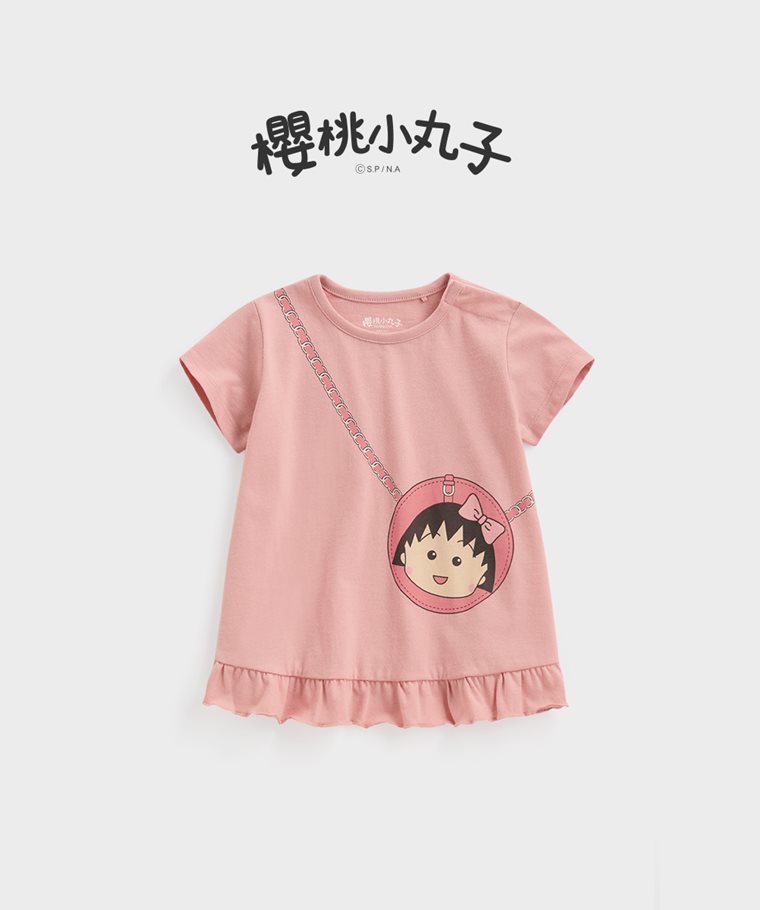 櫻桃小丸子荷葉印花T恤-04-Baby