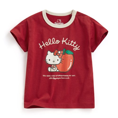 Hello Kitty羅紋配色印花T恤-03-Baby