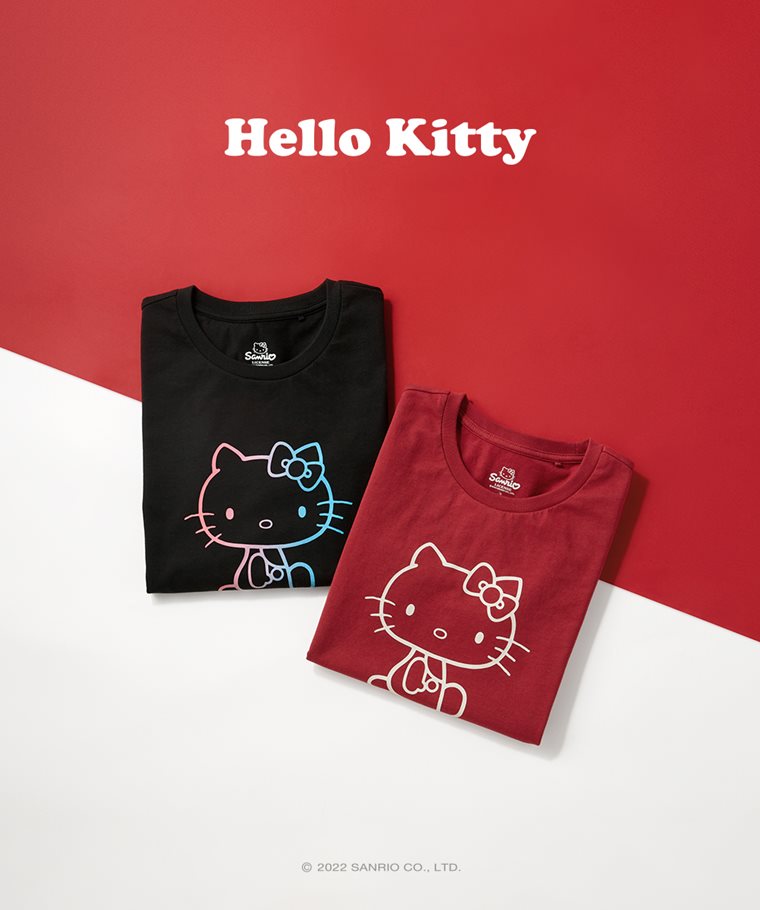 Hello Kitty印花T恤-01-女