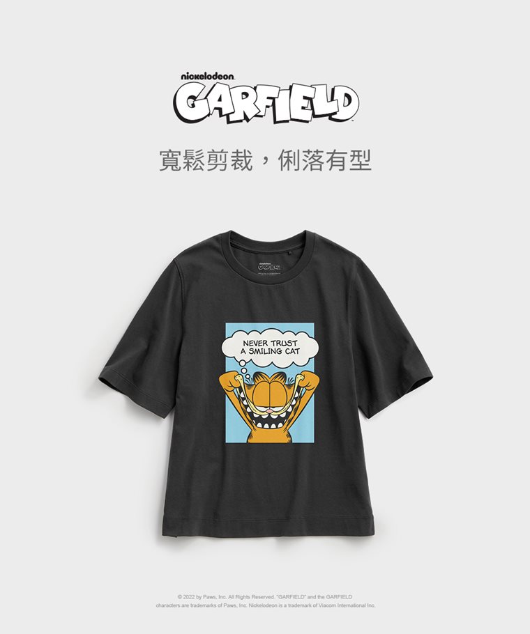 Garfield寬版印花T恤-08-女
