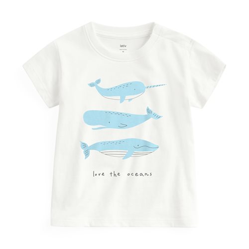 鯨魚印花T恤-Baby