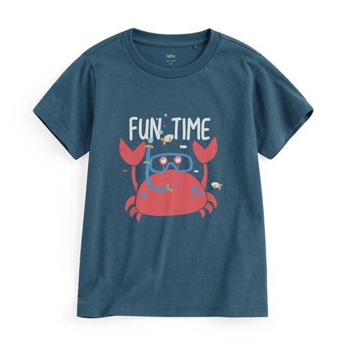 海洋動物印花T恤-童