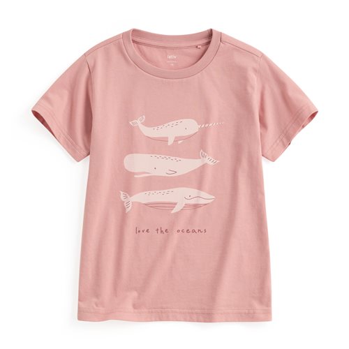 鯨魚印花T恤-童