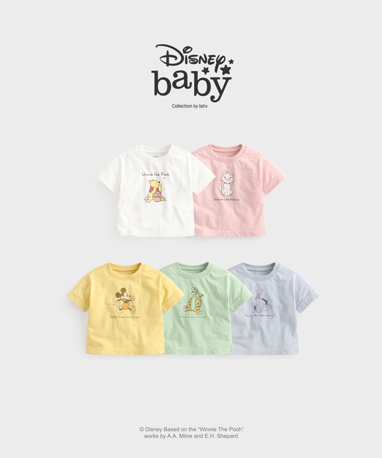 迪士尼系列竹節棉T恤-Baby