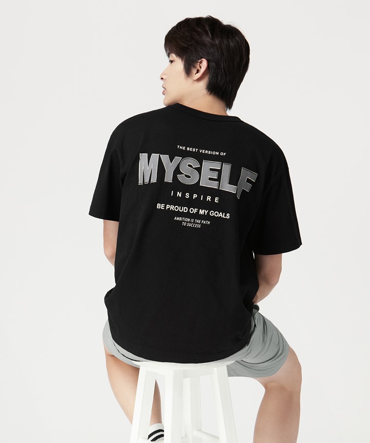 粗紡寬版印花T恤-02-男