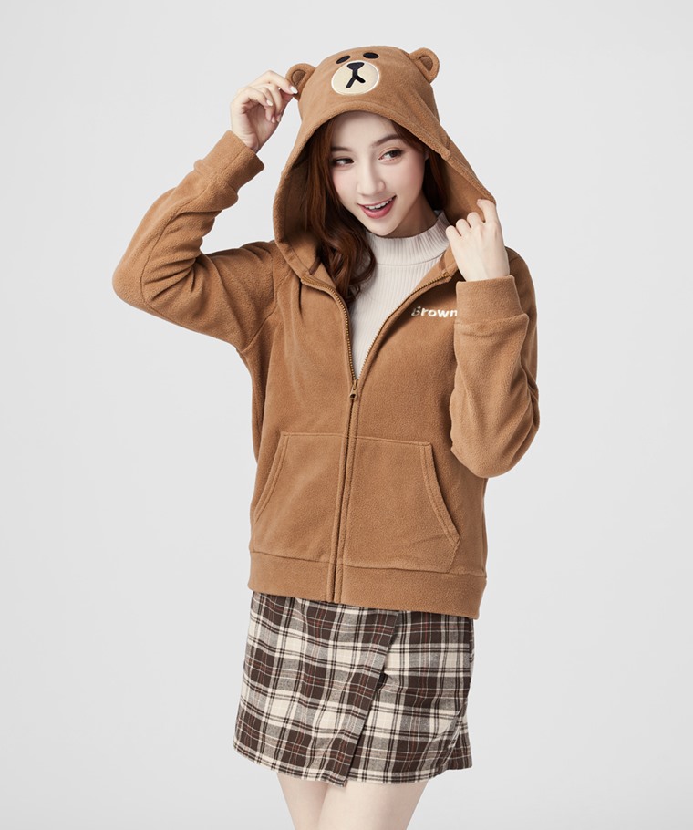 LINE FRIENDS Fleece造型外套-女