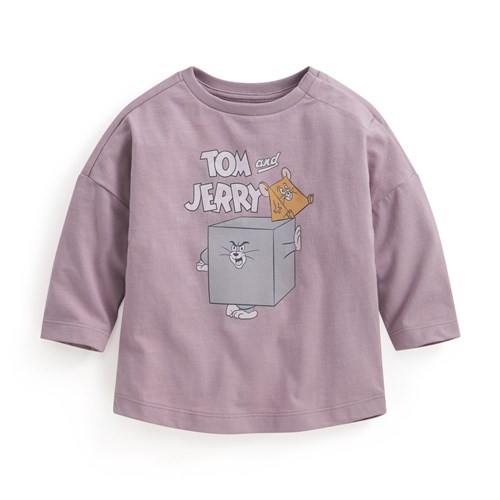 Tom & Jerry竹節棉寬鬆印花T恤-Baby