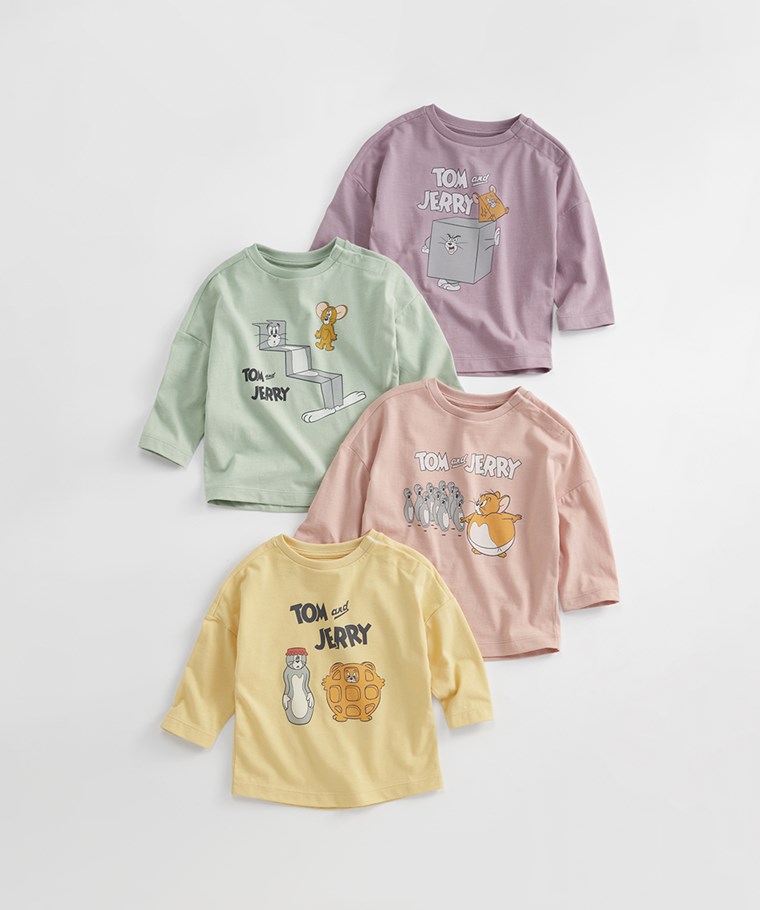 Tom & Jerry竹節棉寬鬆印花T恤-Baby