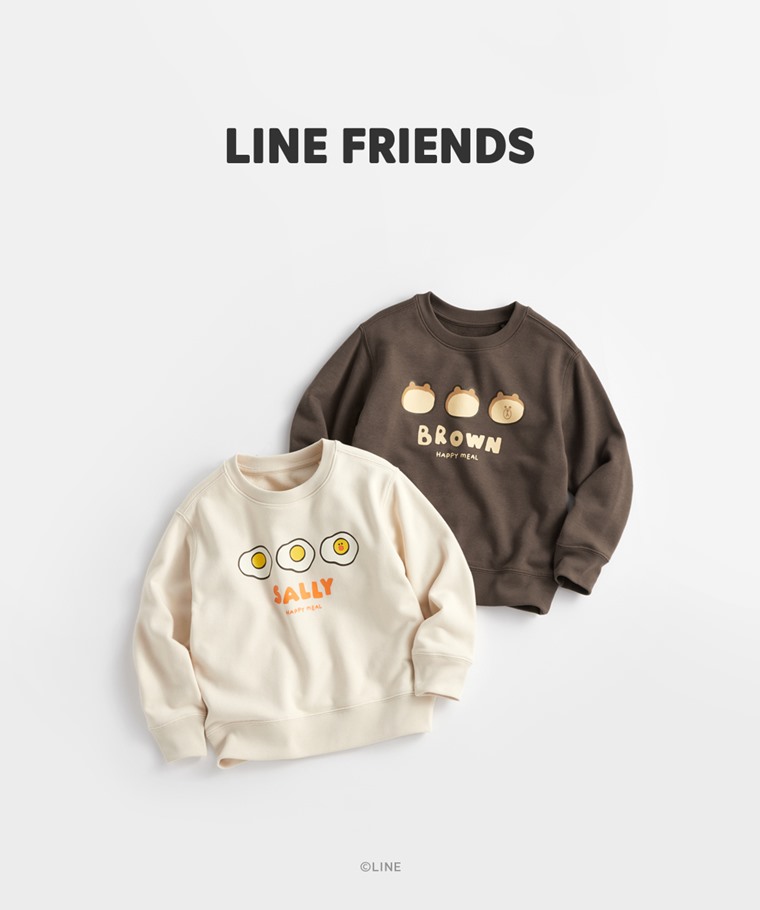 LINE FRIENDS毛圈圓領衫-03-童