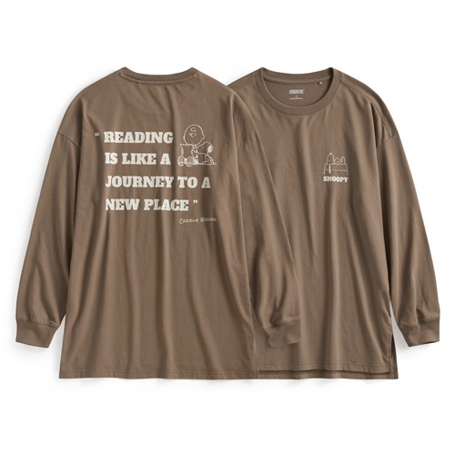 史努比系列寬長版T恤-07-女