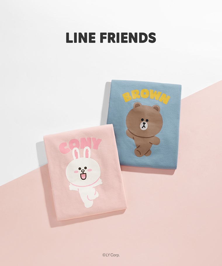 LINE FRIENDS印花T恤-04-童