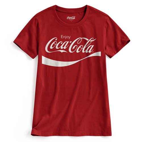 可口可樂印花T恤-06-女