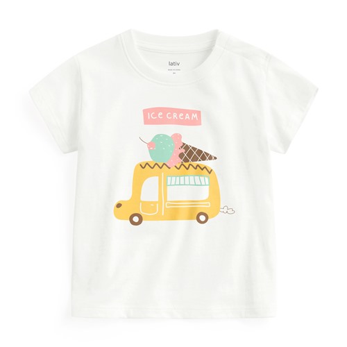 冰淇淋車印花T恤-Baby