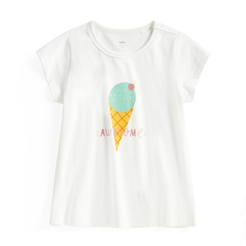 冰淇淋長版印花T恤-童