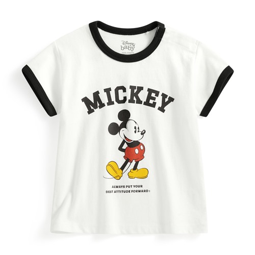 迪士尼系列羅紋配色印花T恤-02-Baby