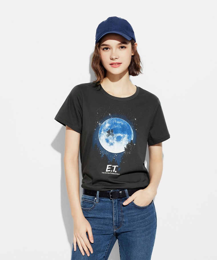 E.T.外星人電影系列印花T恤-02-女