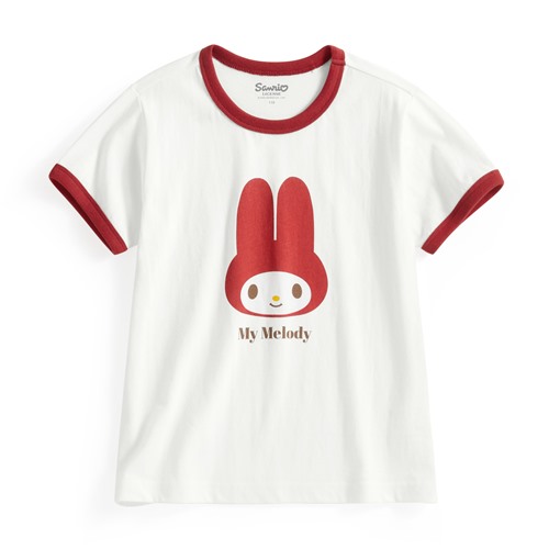 三麗鷗羅紋配色印花T恤-03-童