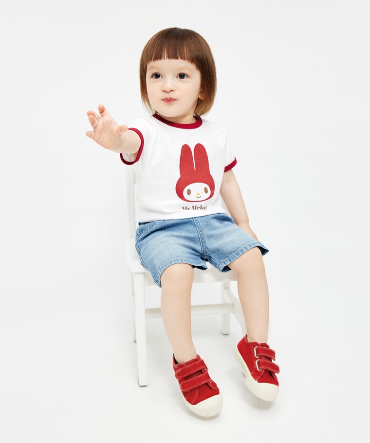 三麗鷗羅紋配色印花T恤-03-Baby