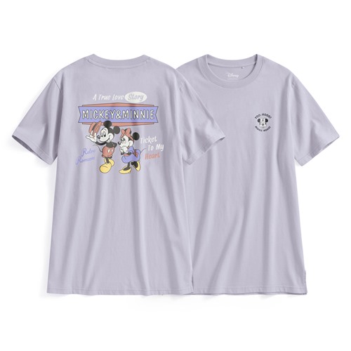 迪士尼系列寬長版印花T恤-35-女