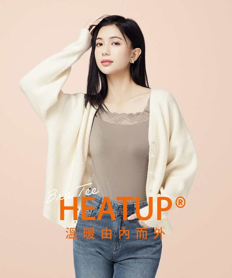 heatup蕾絲領Bra八分袖上衣-女