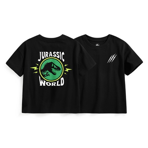 Jurassic World寬版印花T恤-07-童